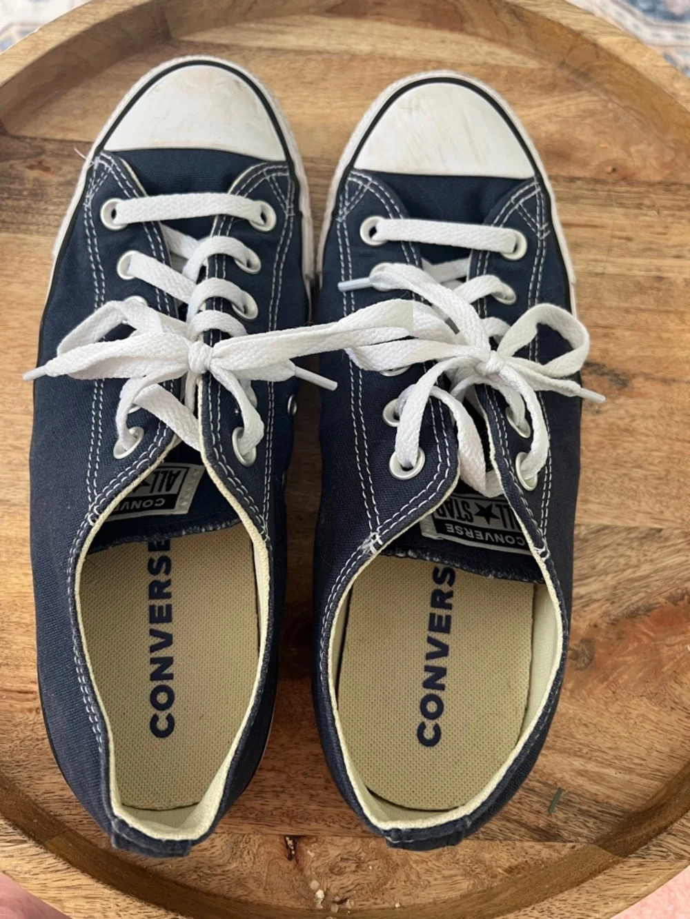 Converse Low Top Canvas Sneakers in Navy and White M7.7W9.5 - Picture 7 of 7